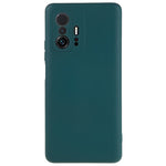 Xiaomi 11T 5G / 11T Pro 5G Enfärgat flytande silikontexturmobilskal 2,0 mm tjockt bågformad kant TPU reptåligt skal