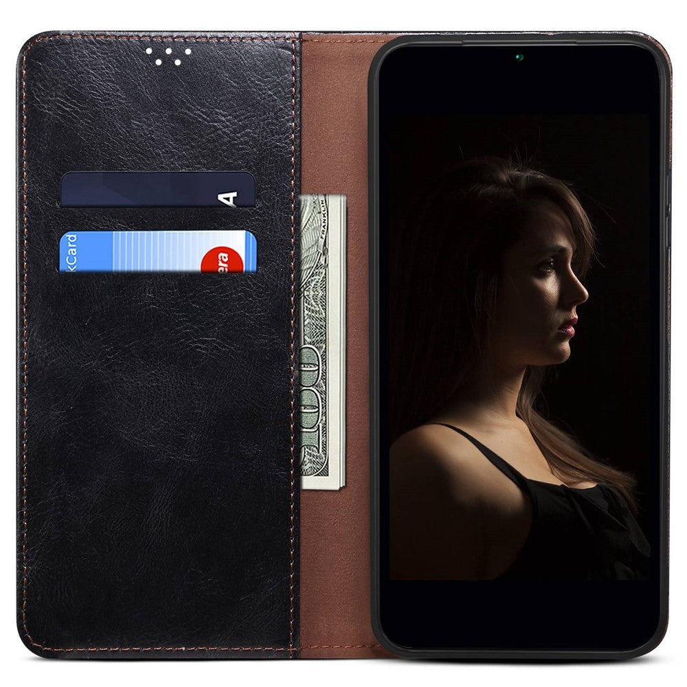 For Xiaomi Redmi Note 14S 4G Case Crazy Horse Texture Waxy Leather Wallet Stand Phone Cover