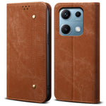 For Xiaomi Redmi Note 14S 4G Case Jeans Cloth Texture Anti-Scratch Leather Stand Phone Cover