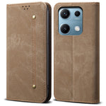For Xiaomi Redmi Note 14S 4G Case Jeans Cloth Texture Anti-Scratch Leather Stand Phone Cover