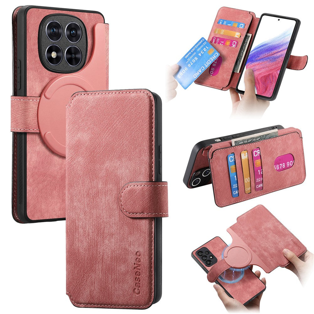 CASENEO For Xiaomi Redmi Note 14 Pro+ 5G Magnetic Case  Detachable Leather Phone Wallet Cover
