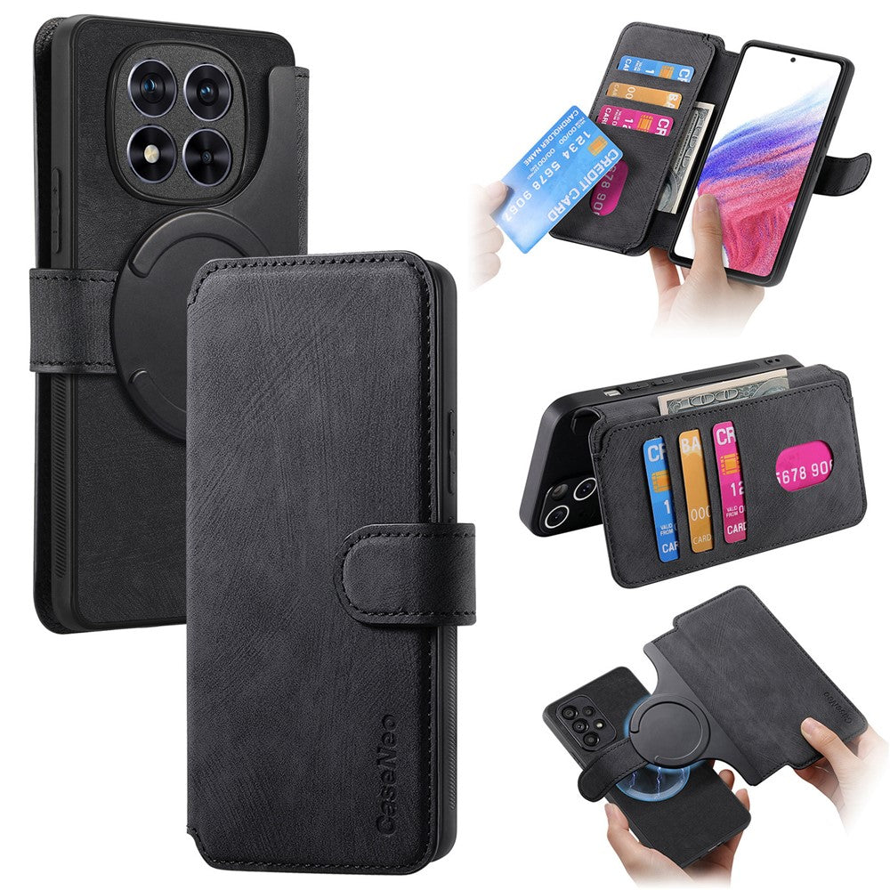 CASENEO For Xiaomi Redmi Note 14 Pro+ 5G Magnetic Case  Detachable Leather Phone Wallet Cover