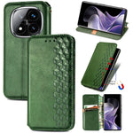 For Xiaomi Redmi Note 14 Pro 4G Case Rhombus Imprint PU Leather Wallet Phone Cover
