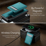 JEEHOOD For Samsung Galaxy S20 5G Leather Back Cover Magnetic Case  J06 Phone Case with Card Bag RFID Blocking
