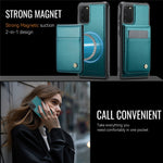 JEEHOOD For Samsung Galaxy S20 5G Leather Back Cover Magnetic Case  J06 Phone Case with Card Bag RFID Blocking