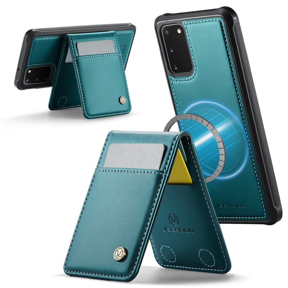 JEEHOOD For Samsung Galaxy S20 5G Leather Back Cover Magnetic Case  J06 Phone Case with Card Bag RFID Blocking