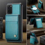 JEEHOOD For Samsung Galaxy S20 5G Leather Back Cover Magnetic Case  J06 Phone Case with Card Bag RFID Blocking