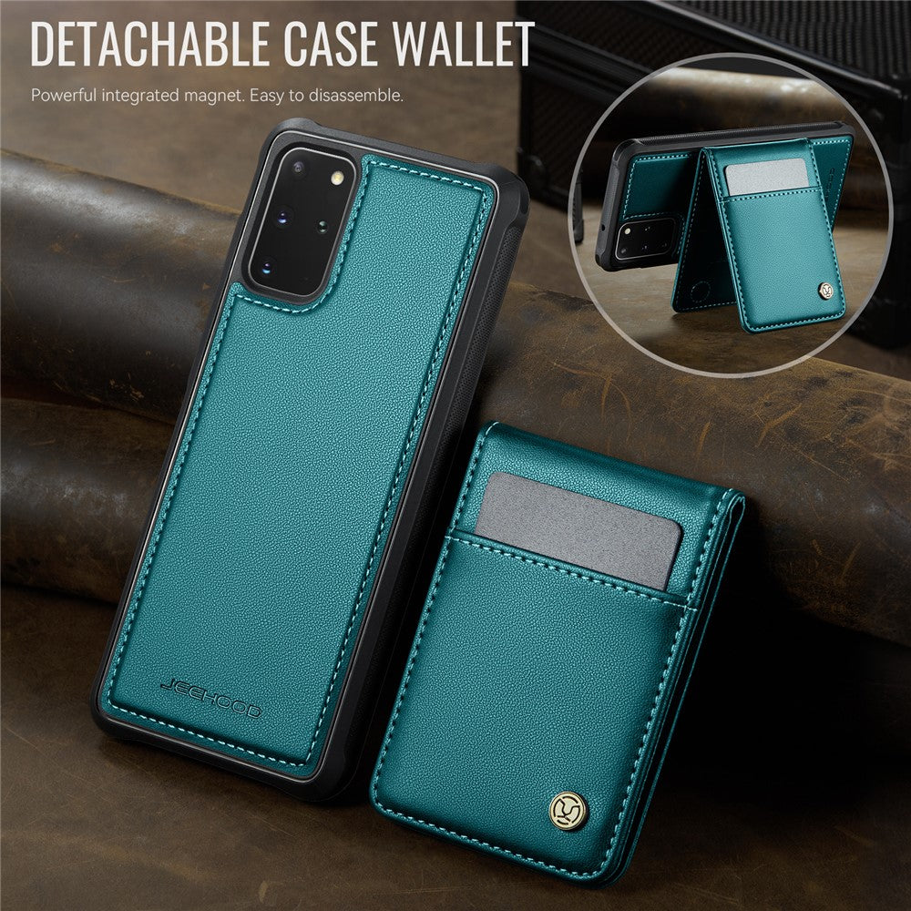 JEEHOOD For Samsung Galaxy S20 Plus 5G Leather Back Cover Magnetic Case  J06 Phone Case with Card Bag RFID Blocking