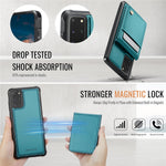 JEEHOOD For Samsung Galaxy S20 Plus 5G Leather Back Cover Magnetic Case  J06 Phone Case with Card Bag RFID Blocking