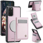 JEEHOOD For Samsung Galaxy S20 Plus 5G Leather Back Cover Magnetic Case  J06 Phone Case with Card Bag RFID Blocking