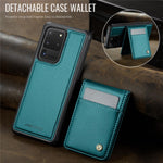 JEEHOOD For Samsung Galaxy S20 Ultra Leather Back Cover Magnetic Case  J06 Phone Case with Card Bag RFID Blocking