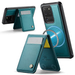 JEEHOOD For Samsung Galaxy S20 Ultra Leather Back Cover Magnetic Case  J06 Phone Case with Card Bag RFID Blocking