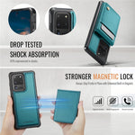 JEEHOOD For Samsung Galaxy S20 Ultra Leather Back Cover Magnetic Case  J06 Phone Case with Card Bag RFID Blocking