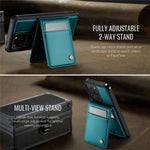 JEEHOOD For Samsung Galaxy S20 Ultra Leather Back Cover Magnetic Case  J06 Phone Case with Card Bag RFID Blocking