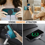 JEEHOOD För Samsung Galaxy S21 Ultra 5G Läder Baksida Magnetiskt Skal J06 mobilskal med Korthållare RFID-blockering