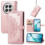 Til OnePlus 13 Pung Etui Mandala Blomst Læder Telefoncover Stand