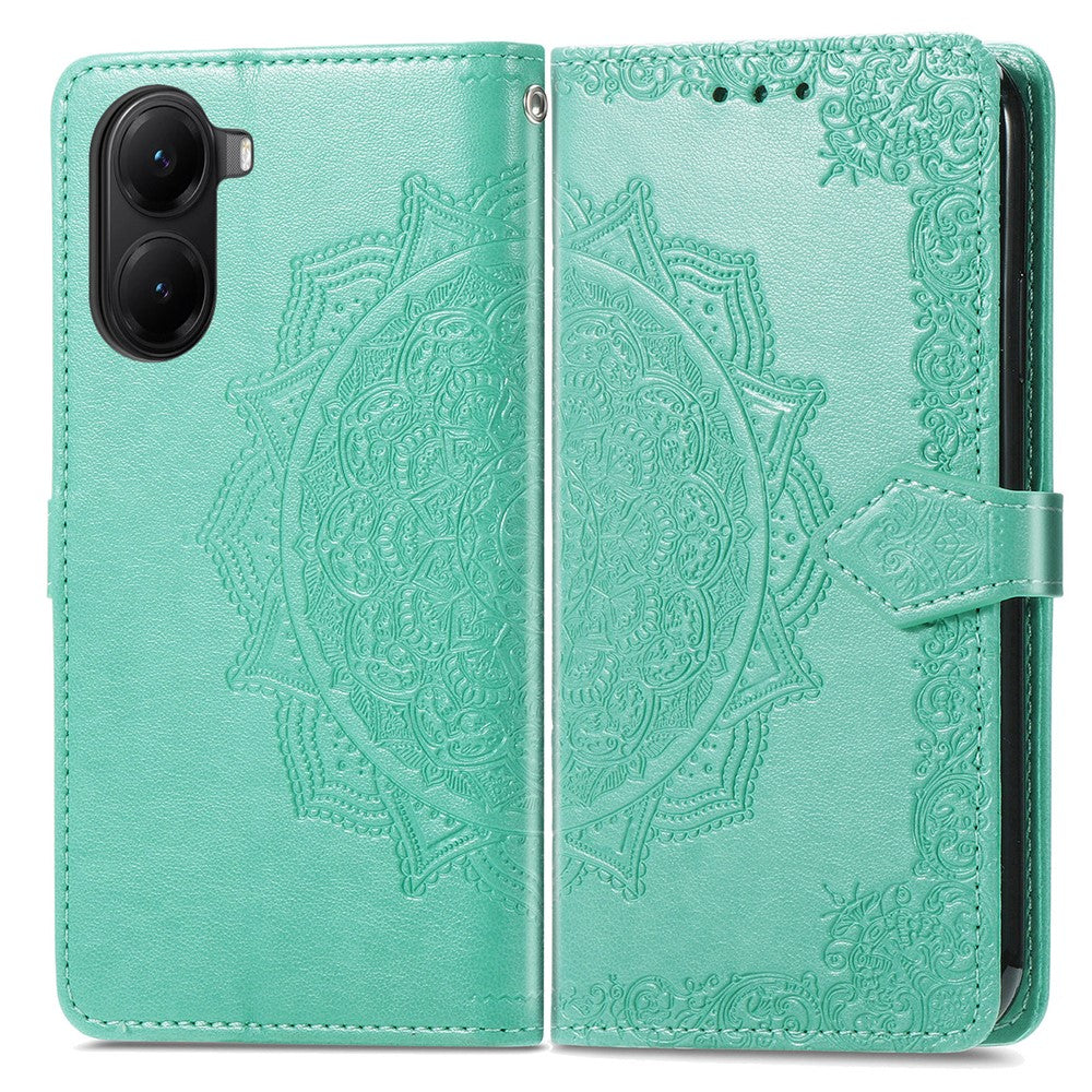 For Xiaomi Redmi Turbo 4 5G / Xiaomi Poco X7 Pro 5G Wallet Case Mandala Flower Leather Phone Cover Stand