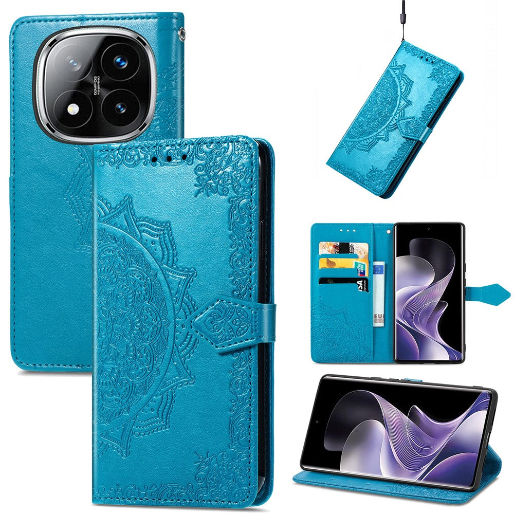 For Xiaomi Redmi Note 14 Pro 5G Wallet Case Mandala Flower Leather Phone Cover Stand