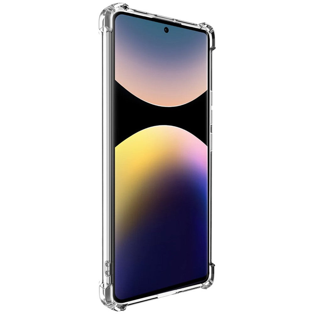 IMAK UX-4 Series For Xiaomi Redmi Note 14 Pro 4G Case Straight Frame Four Corner Shockproof Clear TPU Cover