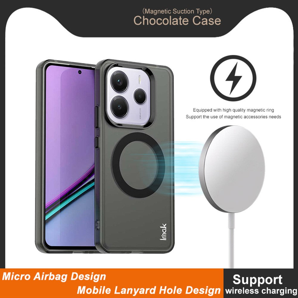 IMAK For Xiaomi Poco M7 Pro 5G / Redmi Note 14 5G Case Magnetic Case PC + TPU Protective Phone Back Cover