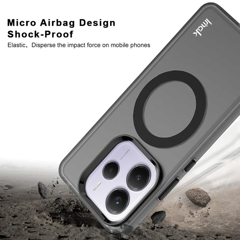 IMAK For Xiaomi Poco M7 Pro 5G / Redmi Note 14 5G Case Magnetic Case PC + TPU Protective Phone Back Cover