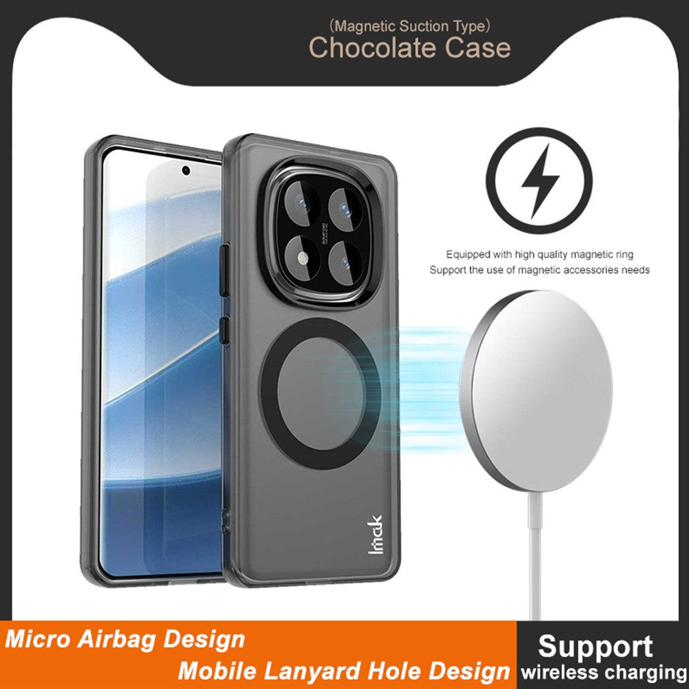 IMAK For Xiaomi Redmi Note 14 Pro+ 5G Magnetic Case PC + TPU Protective Phone Back Cover