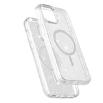 For iPhone 15 Plus / 14 Plus Phone Case Compatible with MagSafe Glitter PC + TPU Hybrid Shockproof Cover
