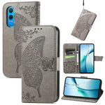 For Xiaomi Redmi Turbo 4 5G / Xiaomi Poco X7 Pro 5G Case with Strap Butterfly Pattern PU Leather Wallet Phone Cover