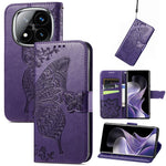 For Xiaomi Redmi Note 14 Pro 4G Case with Strap Butterfly Pattern PU Leather Wallet Phone Cover