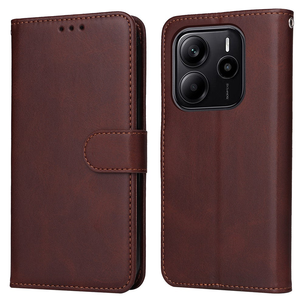 Xiaomi Redmi Note 14 4G (164.84mm) Plånboksfodral PU-läder Folio Flip-fodral
