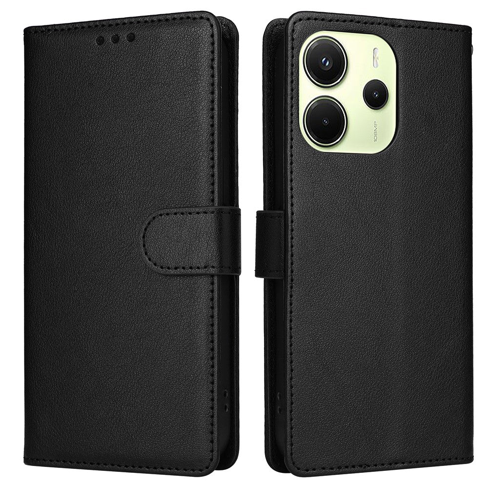 Xiaomi Redmi Note 14 4G (164.84mm) Plånboksfodral med stativ, PU-läder, mobilskal