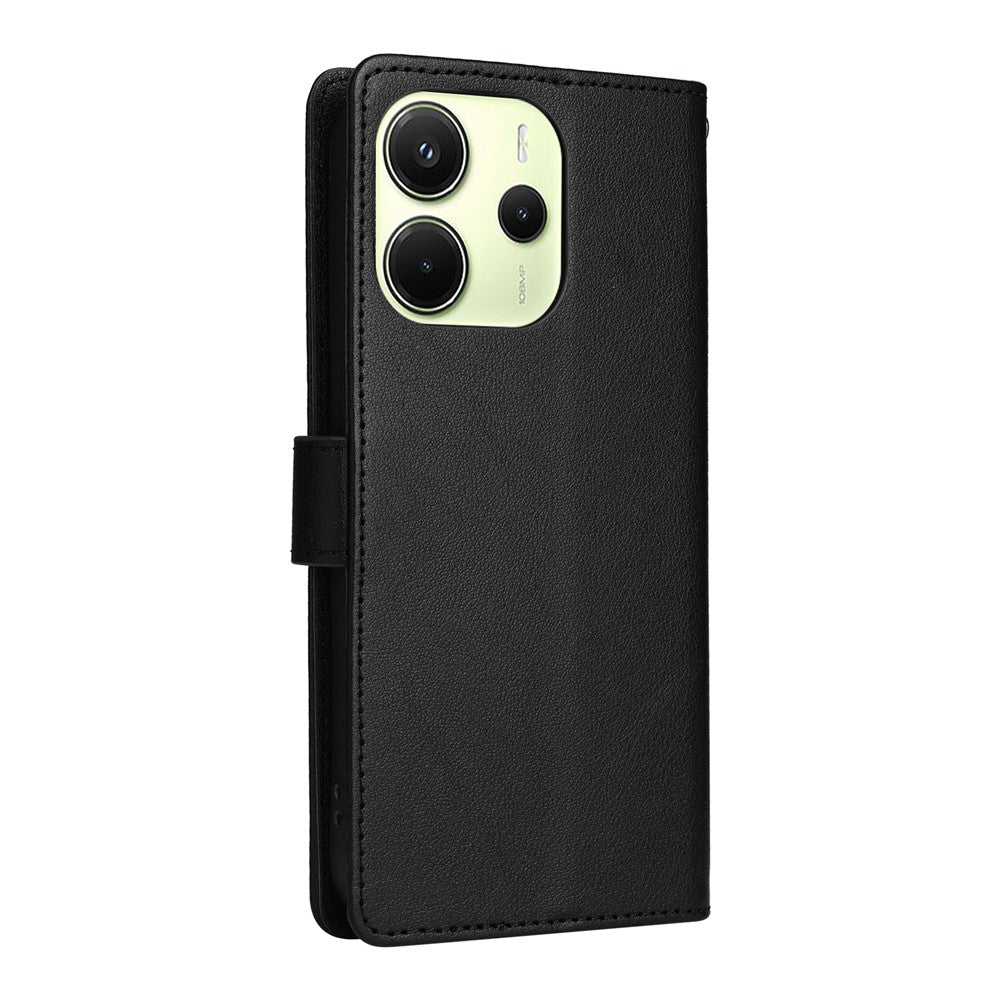 Xiaomi Redmi Note 14 4G (164.84mm) Plånboksfodral med stativ, PU-läder, mobilskal