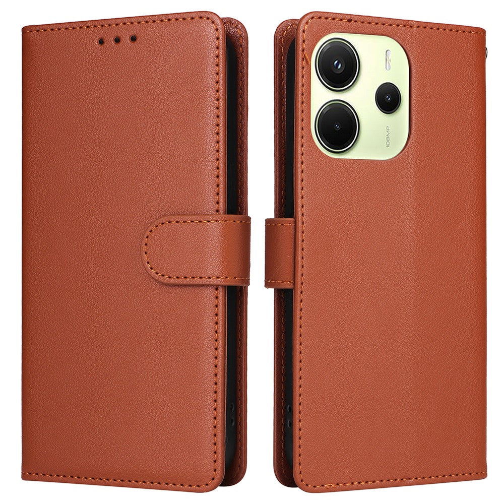 Xiaomi Redmi Note 14 4G (164.84mm) Plånboksfodral med stativ, PU-läder, mobilskal
