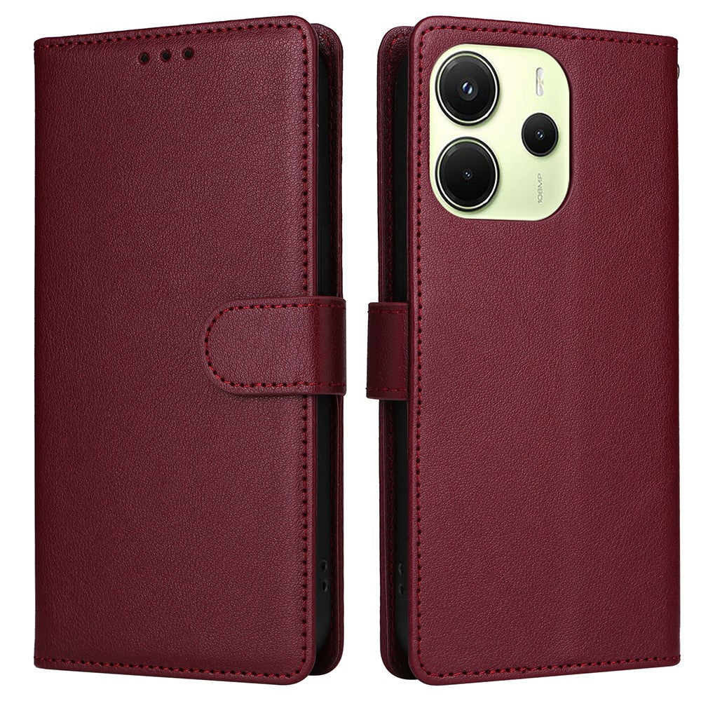 Xiaomi Redmi Note 14 4G (164.84mm) Plånboksfodral med stativ, PU-läder, mobilskal