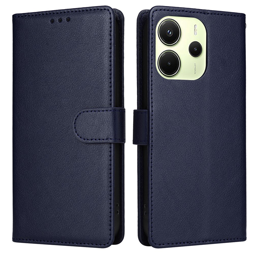 Xiaomi Redmi Note 14 4G (164.84mm) Plånboksfodral med stativ, PU-läder, mobilskal