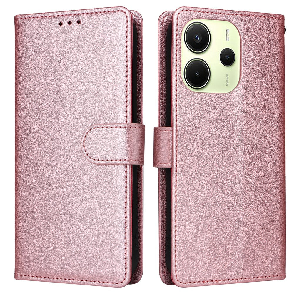Xiaomi Redmi Note 14 4G (164.84mm) Plånboksfodral med stativ, PU-läder, mobilskal