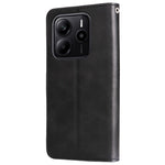For Xiaomi Redmi Note 14 4G (164.84mm) Case Zipper Wallet Calf Texture PU Leather Phone Cover