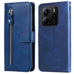 For Xiaomi Redmi Note 14 4G (164.84mm) Case Zipper Wallet Calf Texture PU Leather Phone Cover