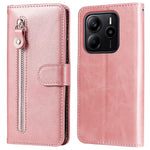 For Xiaomi Redmi Note 14 4G (164.84mm) Case Zipper Wallet Calf Texture PU Leather Phone Cover