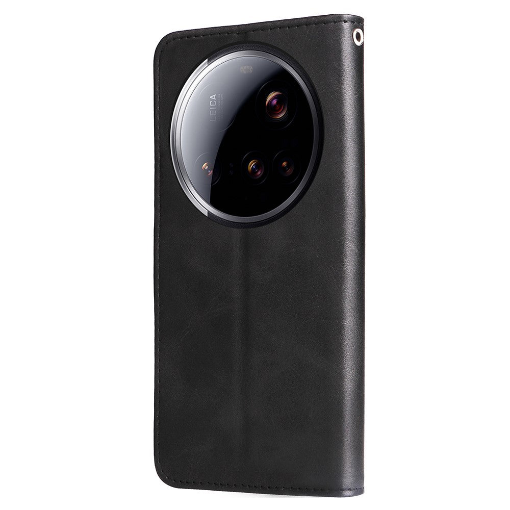 For Xiaomi 15 Ultra Case Zipper Wallet Calf Texture PU Leather Phone Cover