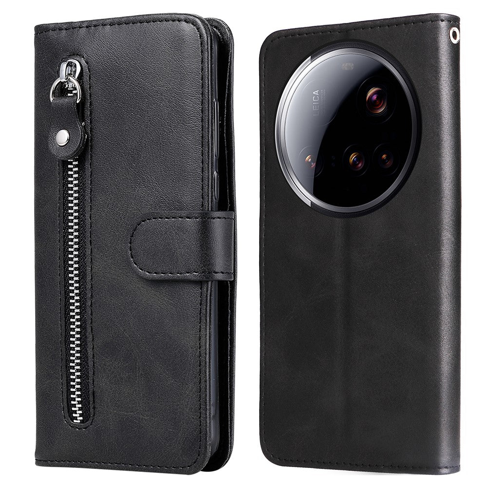 For Xiaomi 15 Ultra Case Zipper Wallet Calf Texture PU Leather Phone Cover