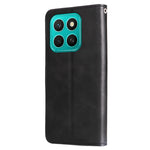 For Honor X8c 4G Case Zipper Wallet Calf Texture PU Leather Phone Cover