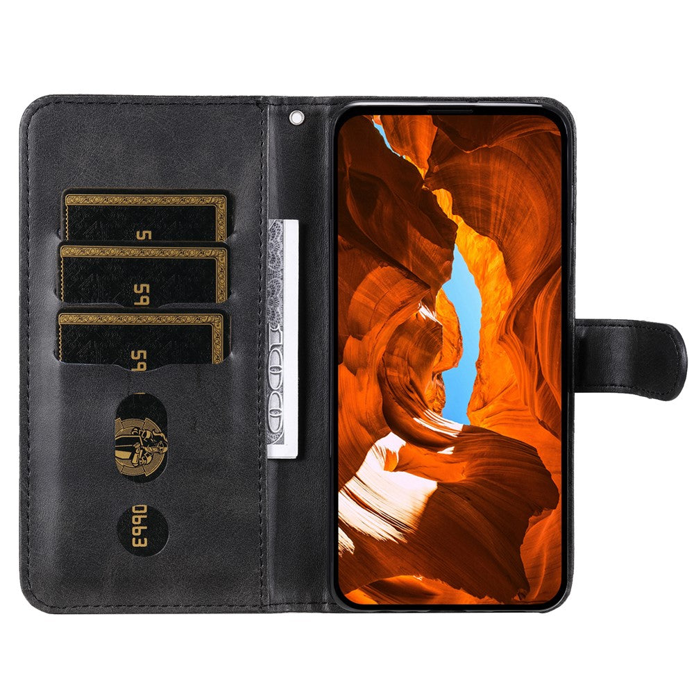 For Honor X8c 4G Case Zipper Wallet Calf Texture PU Leather Phone Cover
