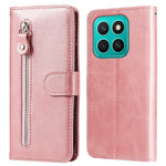 For Honor X8c 4G Case Zipper Wallet Calf Texture PU Leather Phone Cover