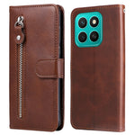 For Honor X8c 4G Case Zipper Wallet Calf Texture PU Leather Phone Cover