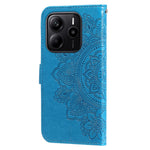 For Xiaomi Redmi Note 14 4G (164.84mm) Case Floral Pattern PU Leather Wallet Stand Phone Cover