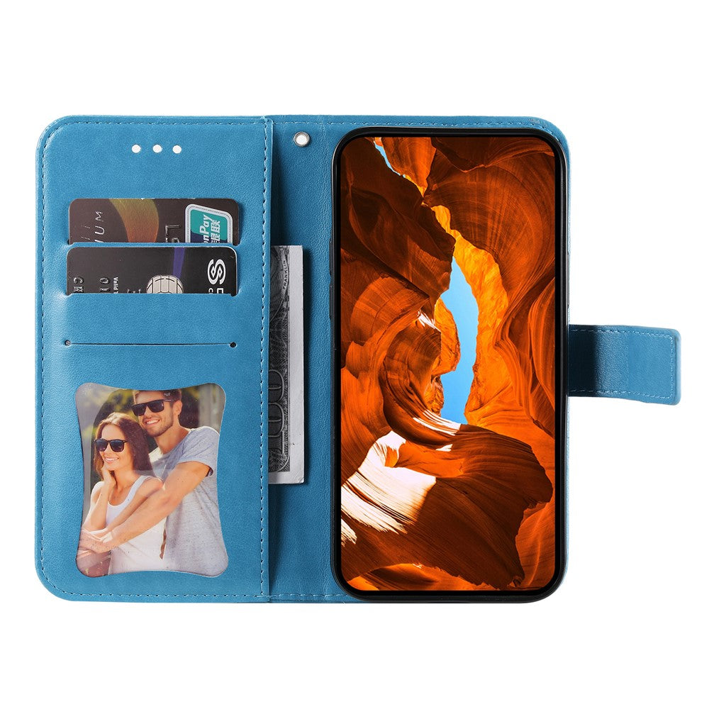 For Xiaomi Redmi Note 14 4G (164.84mm) Case Floral Pattern PU Leather Wallet Stand Phone Cover