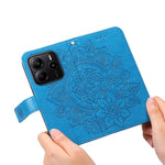 For Xiaomi Redmi Note 14 4G (164.84mm) Case Floral Pattern PU Leather Wallet Stand Phone Cover
