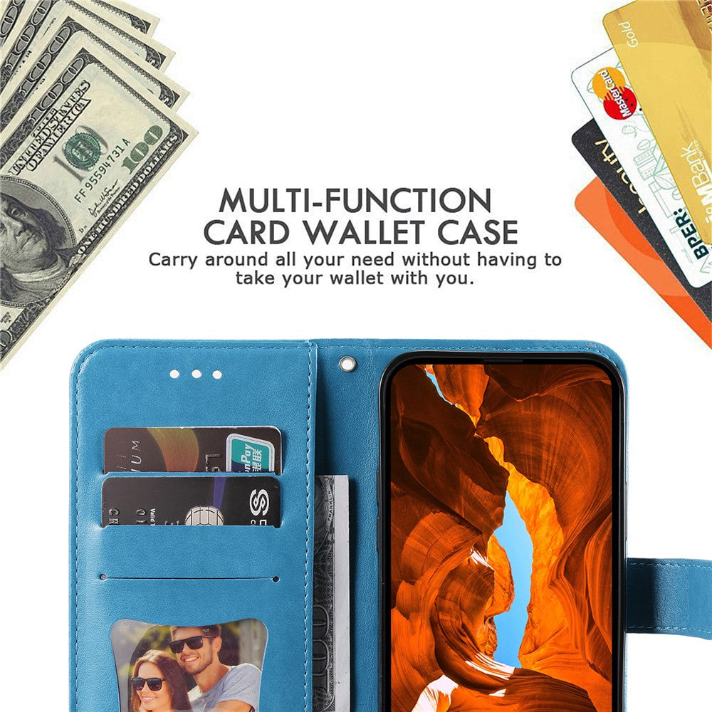 For Xiaomi Redmi Note 14 4G (164.84mm) Case Floral Pattern PU Leather Wallet Stand Phone Cover