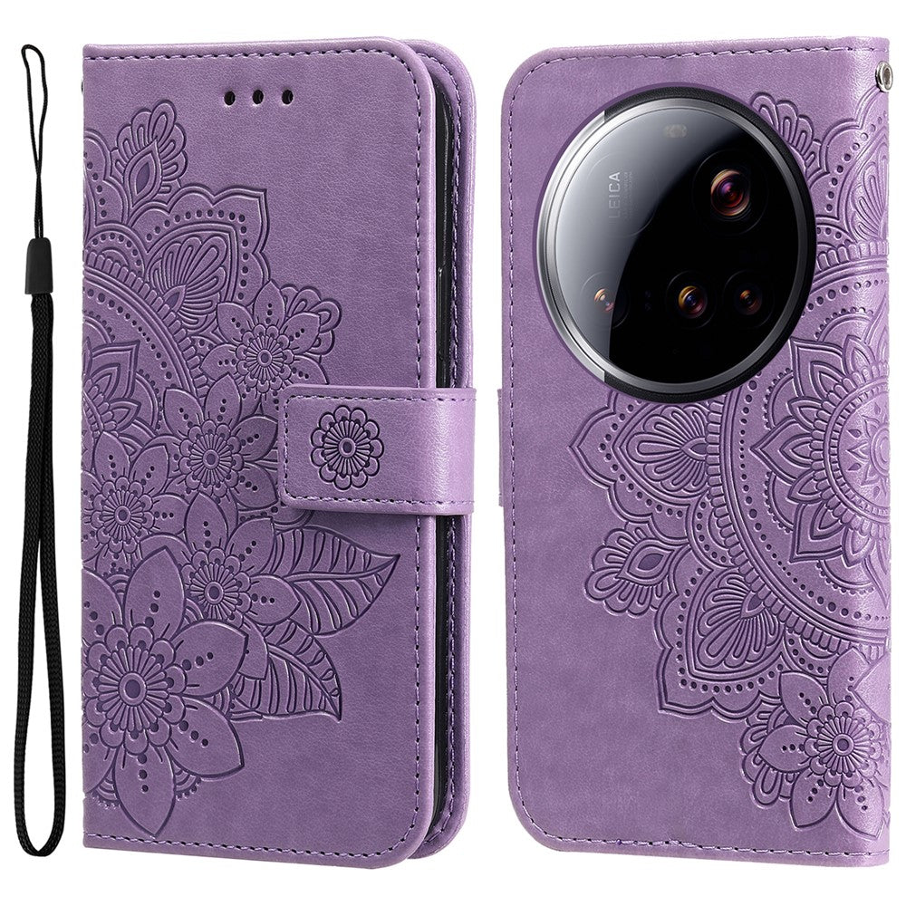 For Xiaomi 15 Ultra Case Floral Pattern PU Leather Wallet Stand Phone Cover